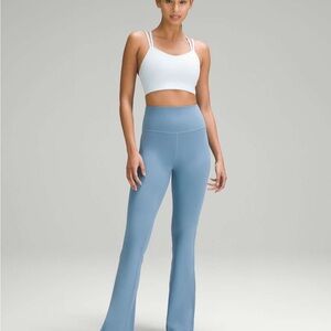 lululemon athletica groove nulu high-rise flare pant, utility blue